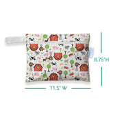 The Thirsties mini wet bag is 11.5" wide and 8.75" tall - Lagoon Baby + Toy Shoppe